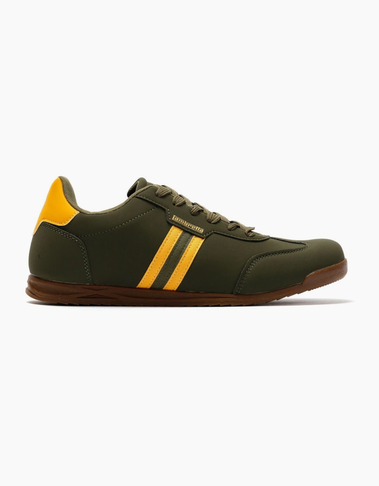 Lambretta Tackle Men's Khaki/Gold Trainers