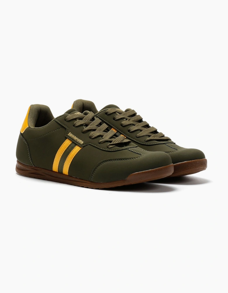 Lambretta Tackle Men's Khaki/Gold Trainers