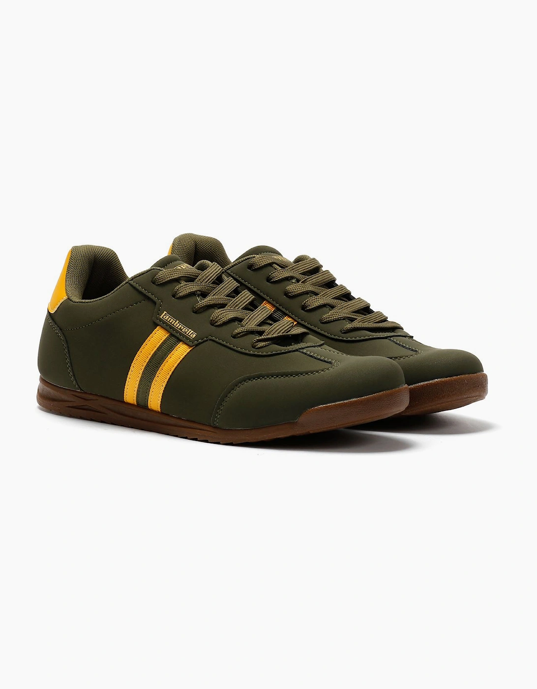 Lambretta Tackle Men's Khaki/Gold Trainers