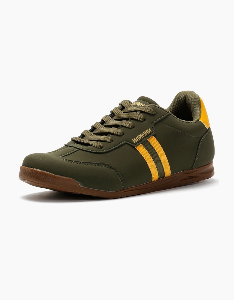 Lambretta Tackle Men's Khaki/Gold Trainers