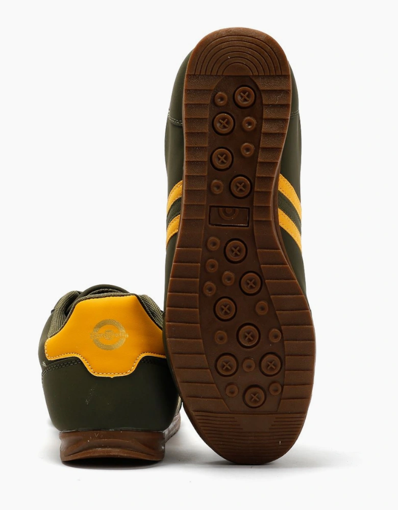 Lambretta Tackle Men's Khaki/Gold Trainers