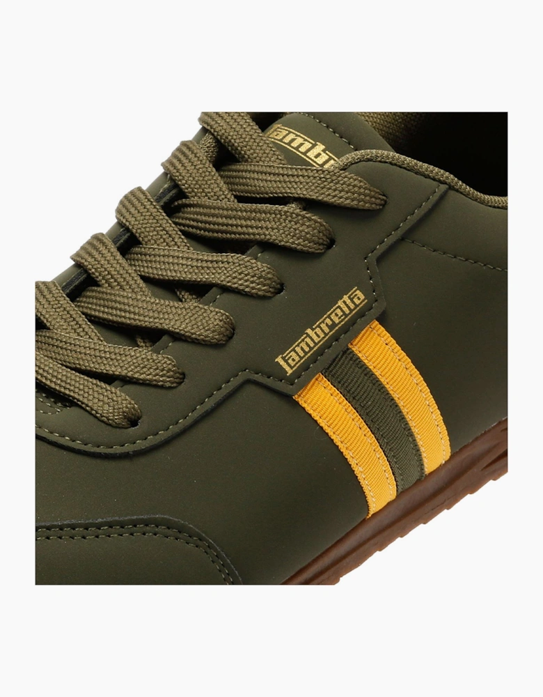 Lambretta Tackle Men's Khaki/Gold Trainers