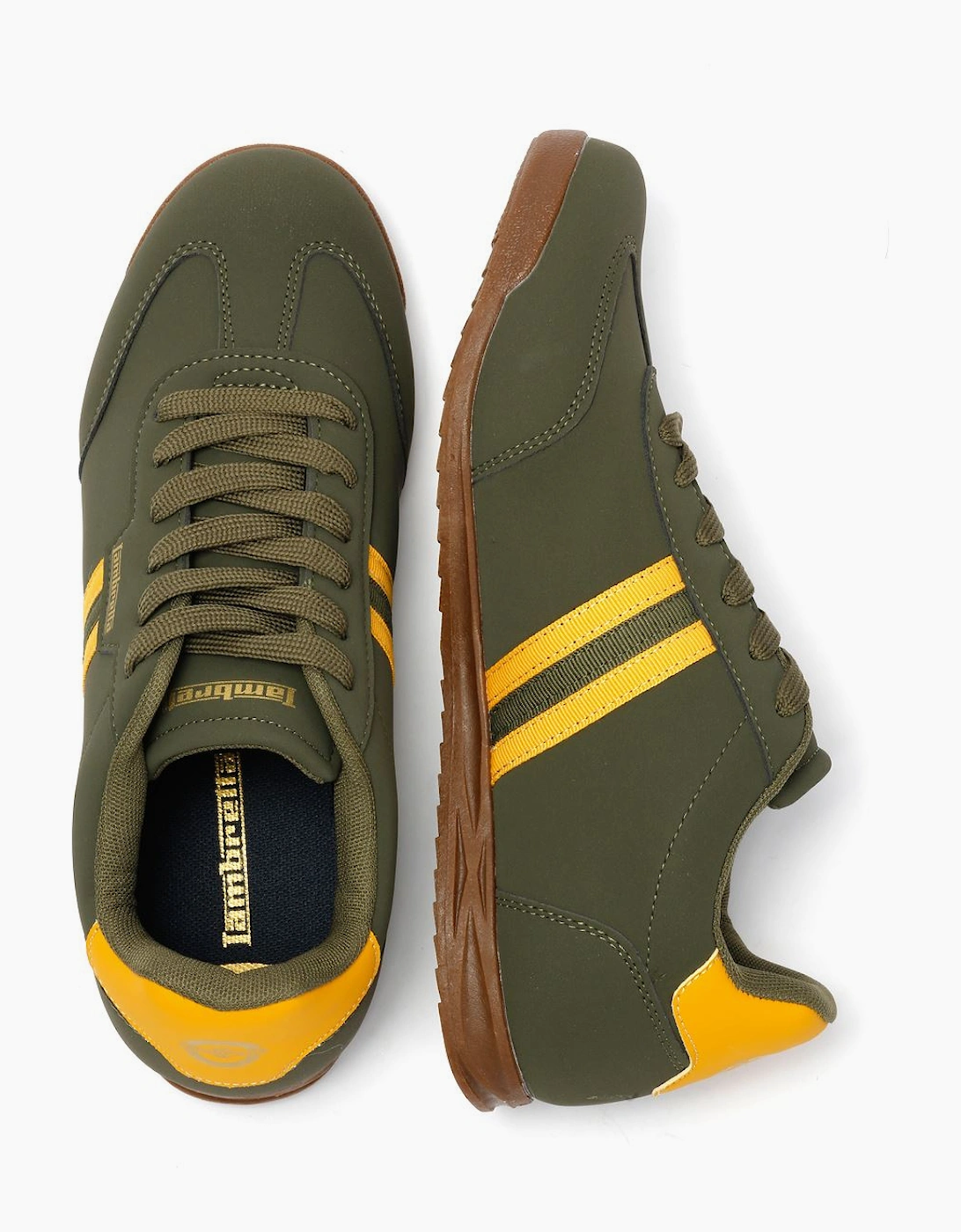 Lambretta Tackle Men's Khaki/Gold Trainers