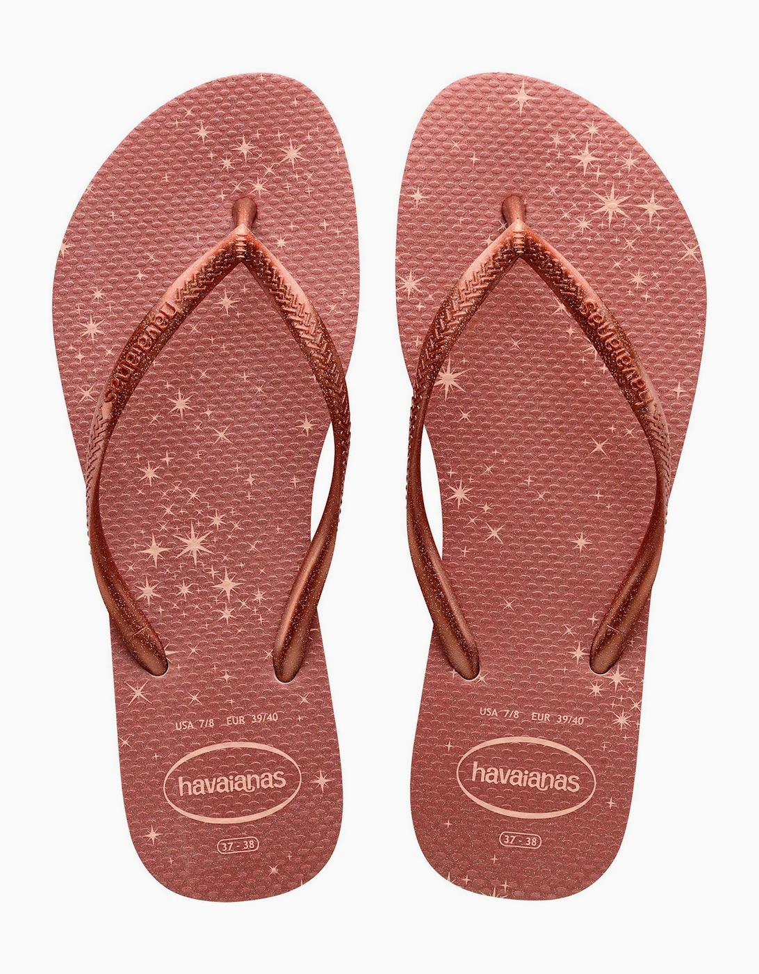 Star Patterned Thong Toe Flip Flops