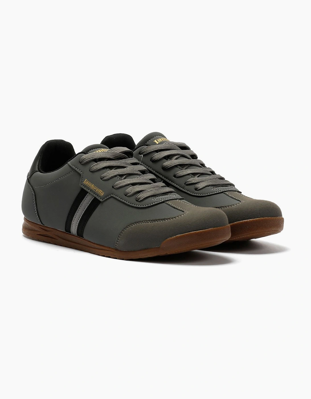 Lambretta Tackle Men's Charcoal/Black Trainers