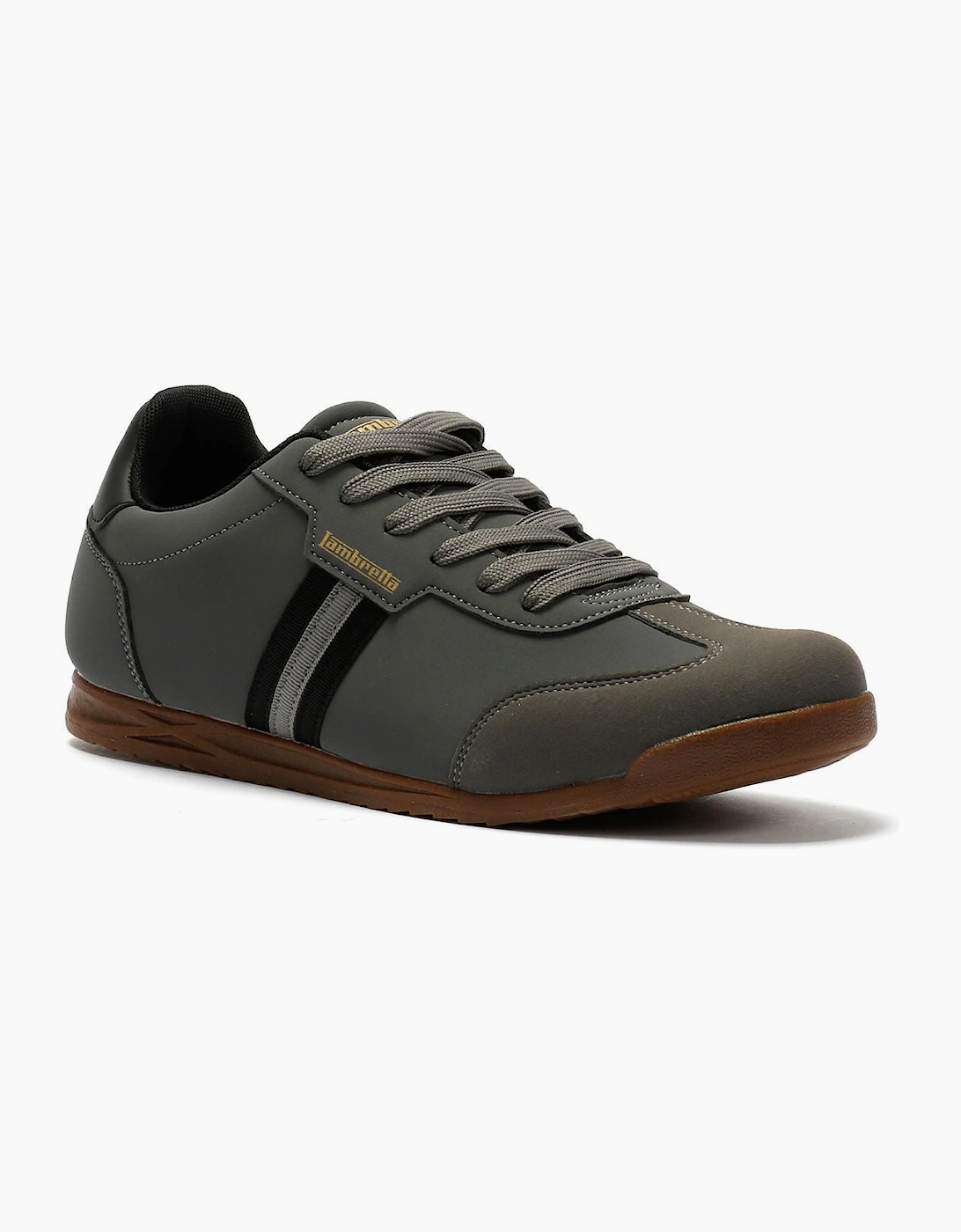 Lambretta Tackle Men's Charcoal/Black Trainers