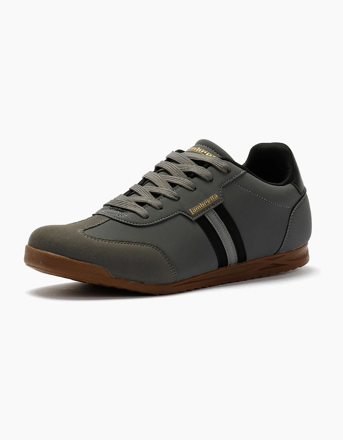 Lambretta Tackle Men's Charcoal/Black Trainers