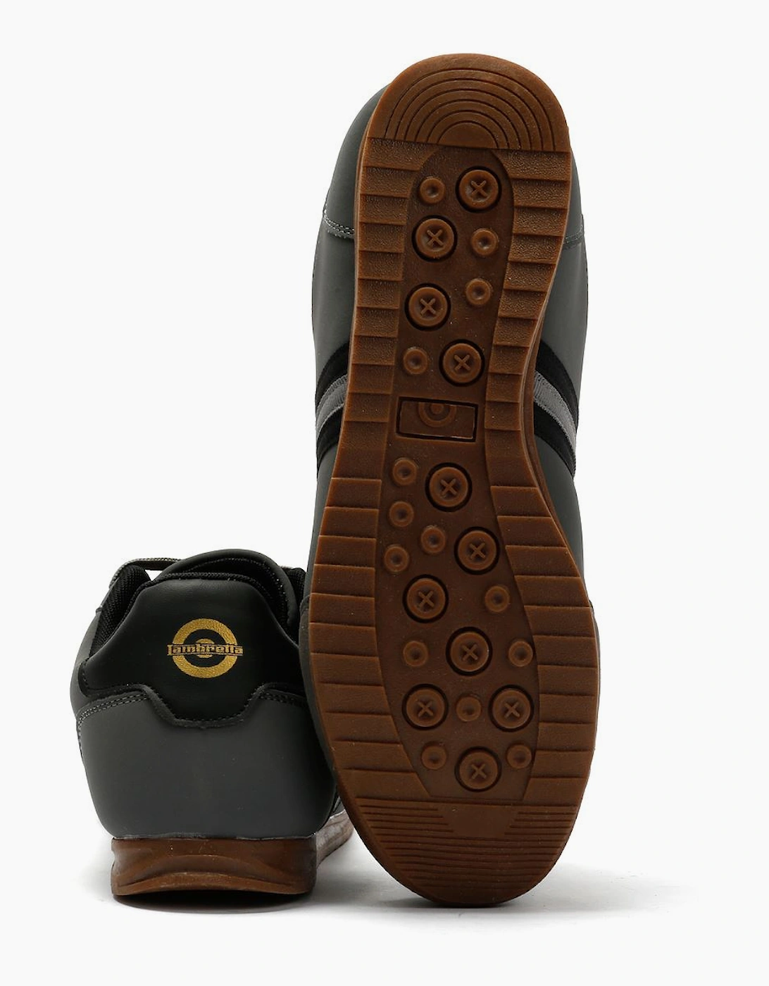 Lambretta Tackle Men's Charcoal/Black Trainers