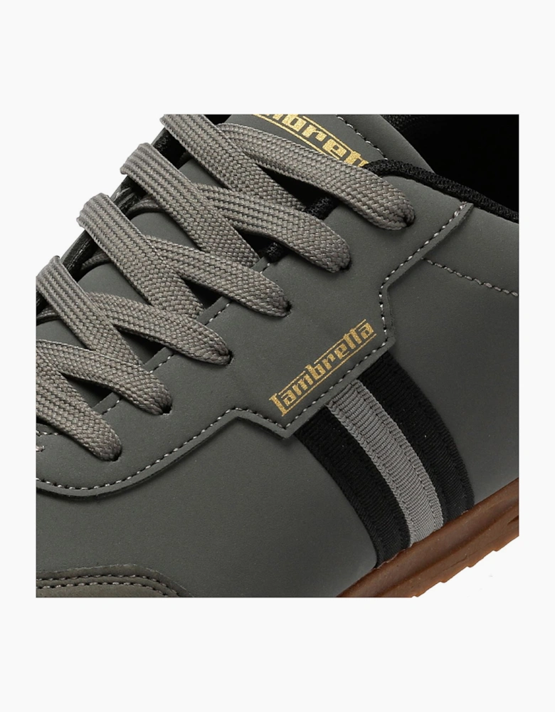 Lambretta Tackle Men's Charcoal/Black Trainers