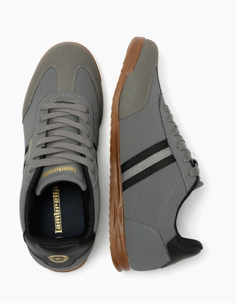 Lambretta Tackle Men's Charcoal/Black Trainers
