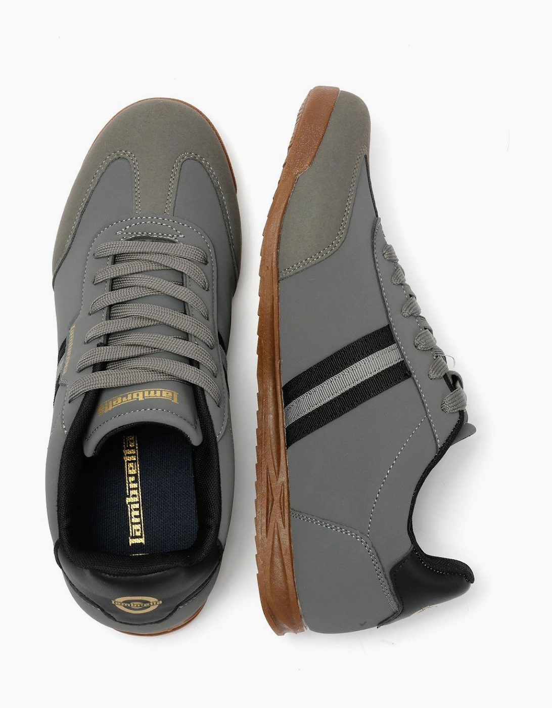 Lambretta Tackle Men's Charcoal/Black Trainers