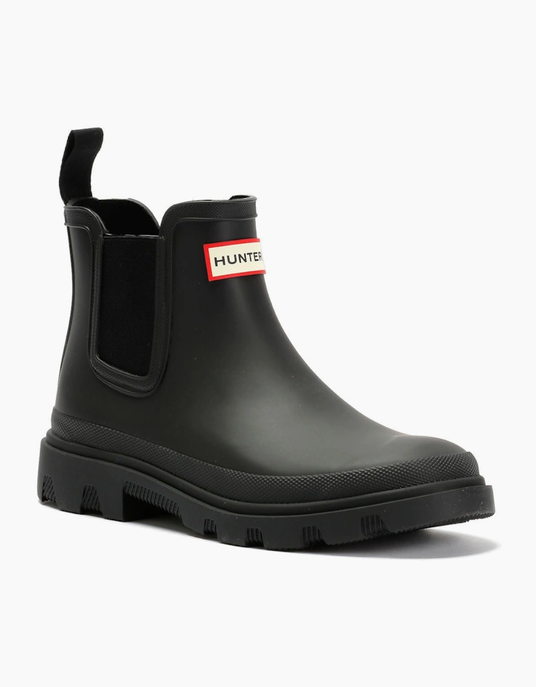 Hunter Downpour Chelsea Rubber Women's Black Wellington Boots