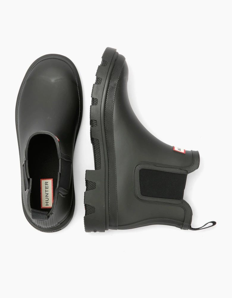 Hunter Downpour Chelsea Rubber Women's Black Wellington Boots