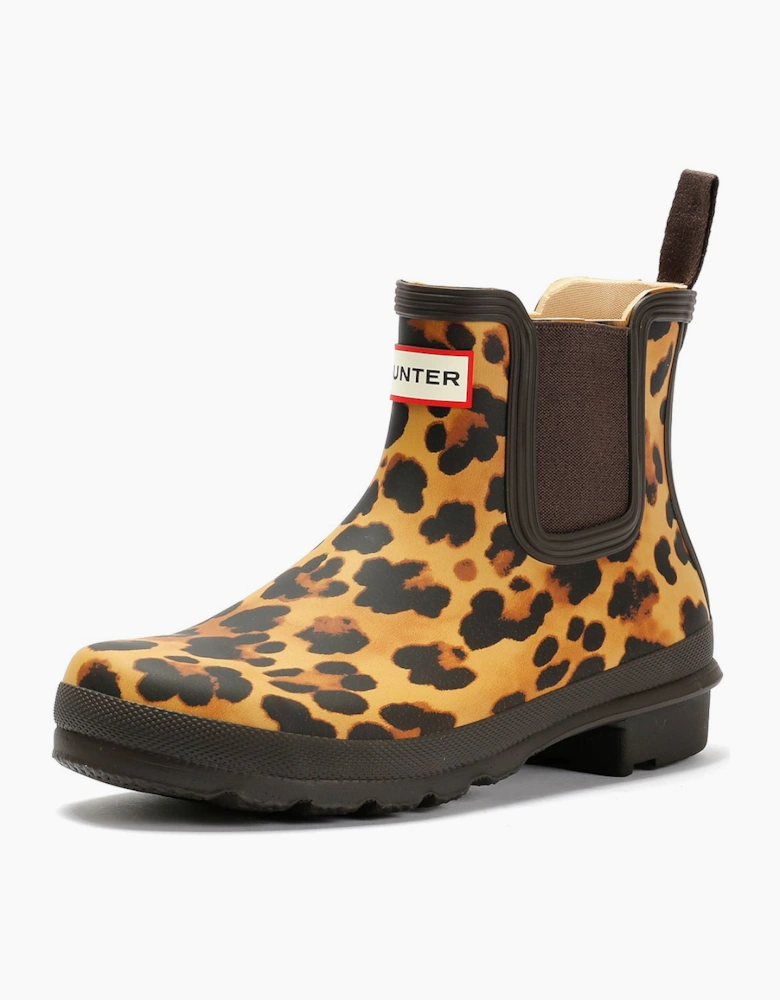 Hunter Original Chelsea Rubber Women's Leopard Wellington Boots