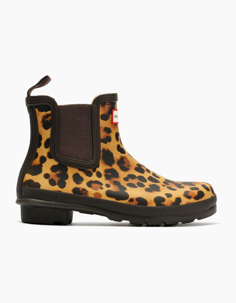 Hunter Original Chelsea Rubber Women's Leopard Wellington Boots