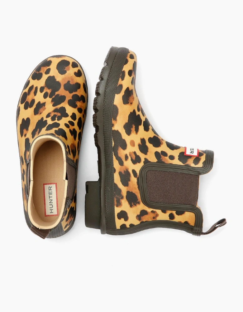 Hunter Original Chelsea Rubber Women's Leopard Wellington Boots