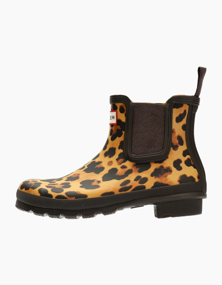Hunter Original Chelsea Rubber Women's Leopard Wellington Boots