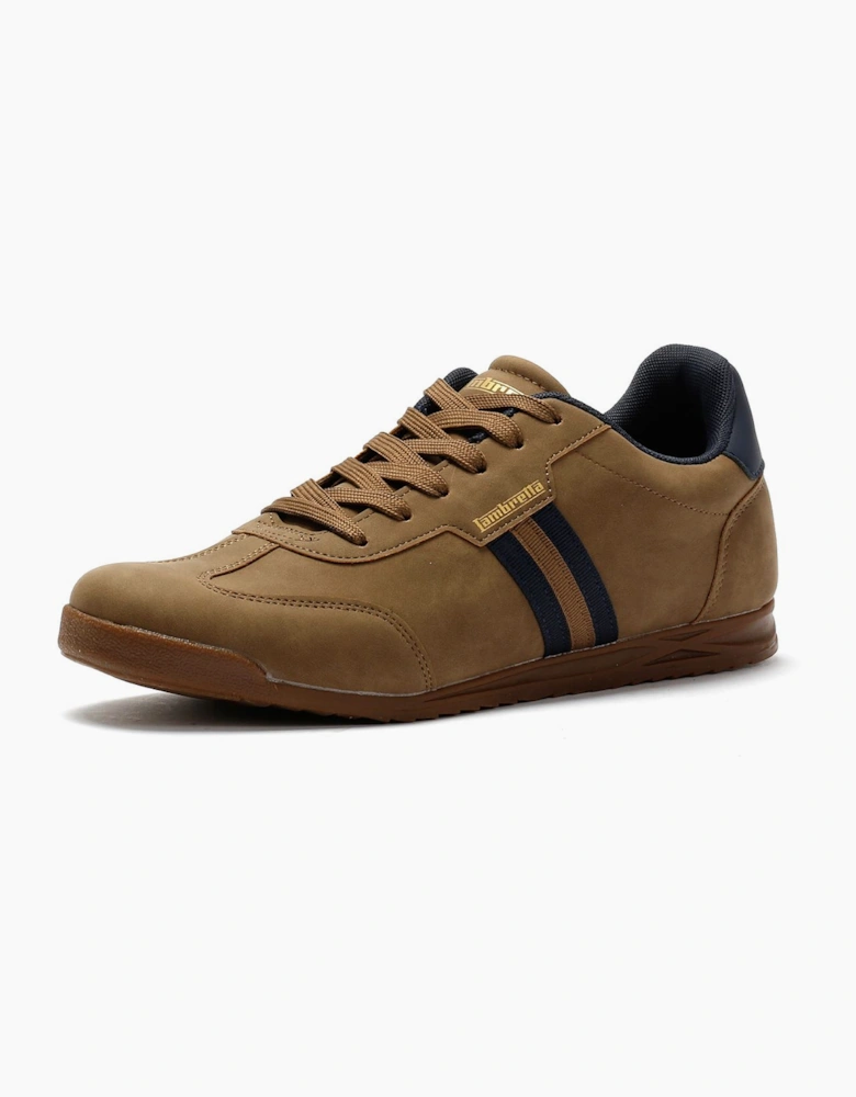 Lambretta Tackle Men's Taupe/Navy Trainers