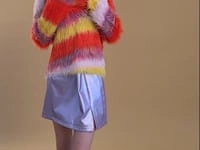 Banana Peel Cashmere Rainbow Cropped Jumper