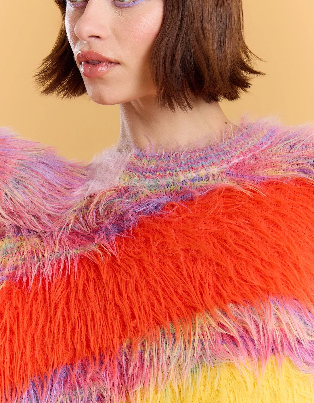 Banana Peel Cashmere Rainbow Jumper