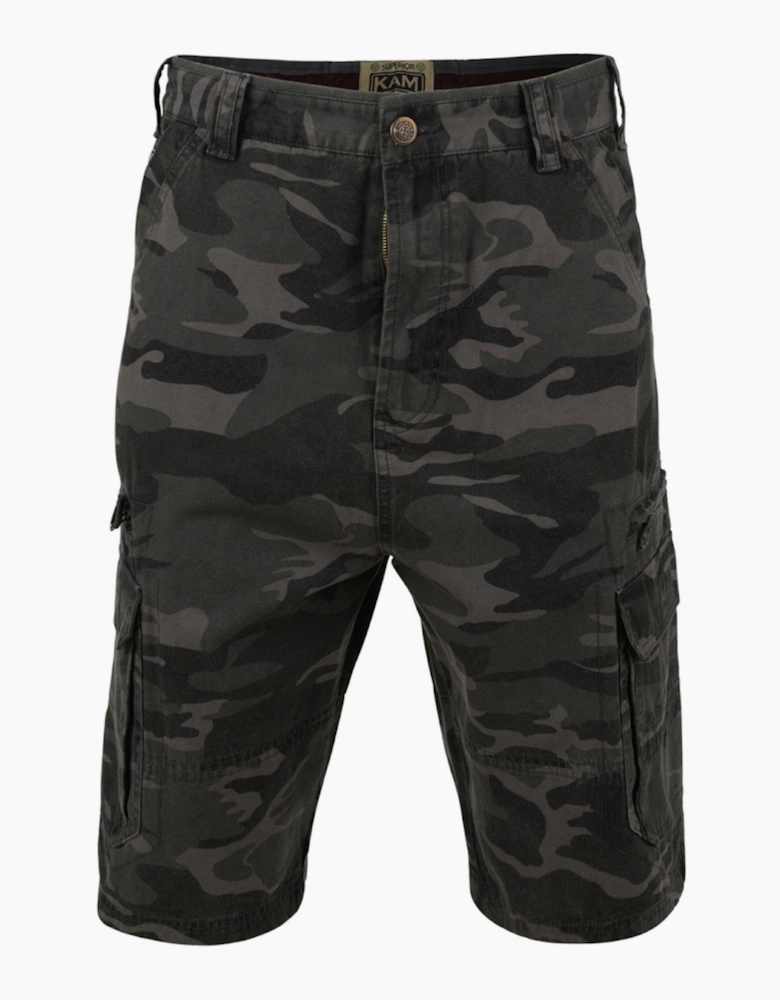 Kam Mens Camo Big & Tall Cargo Shorts