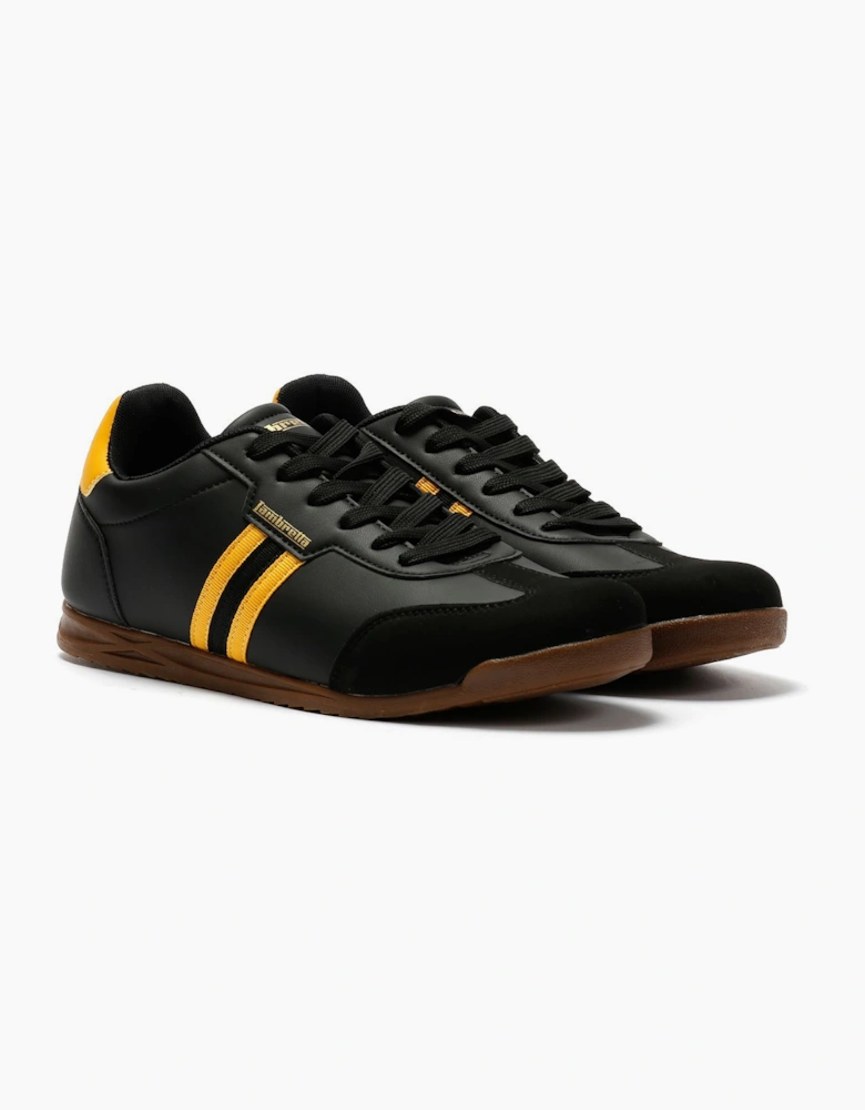 Lambretta Tackle Men's Black/Gold Trainers