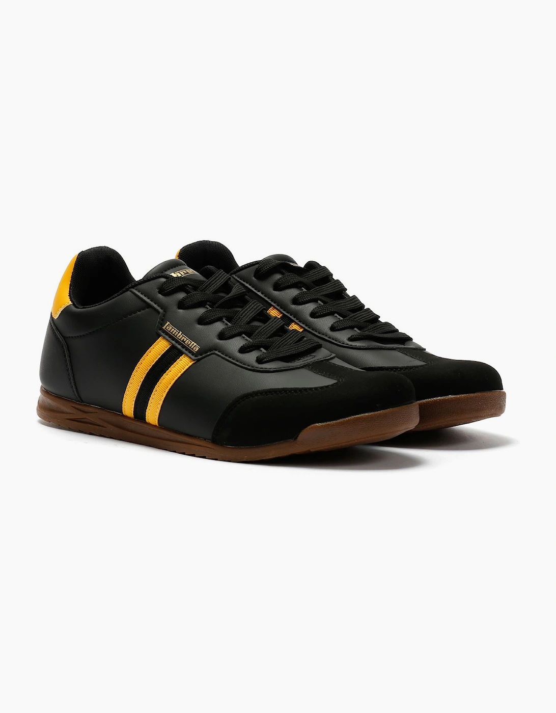 Lambretta Tackle Men's Black/Gold Trainers