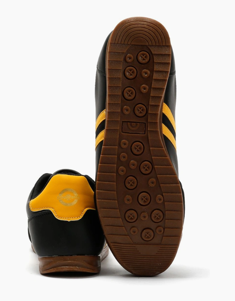 Lambretta Tackle Men's Black/Gold Trainers