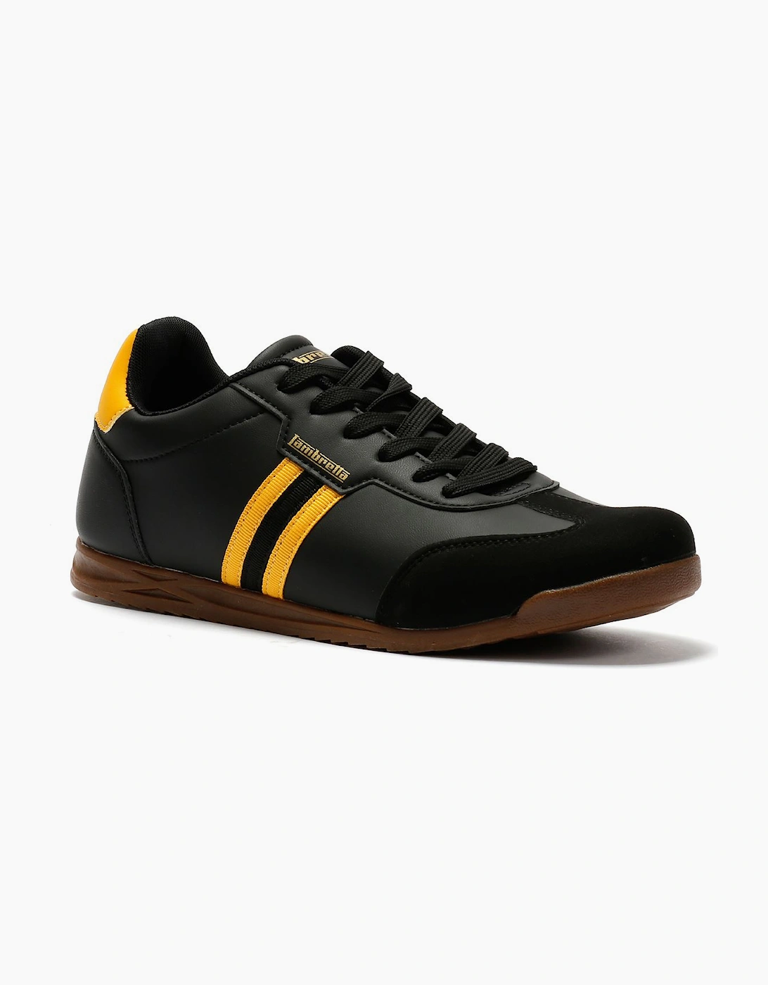 Lambretta Tackle Men's Black/Gold Trainers