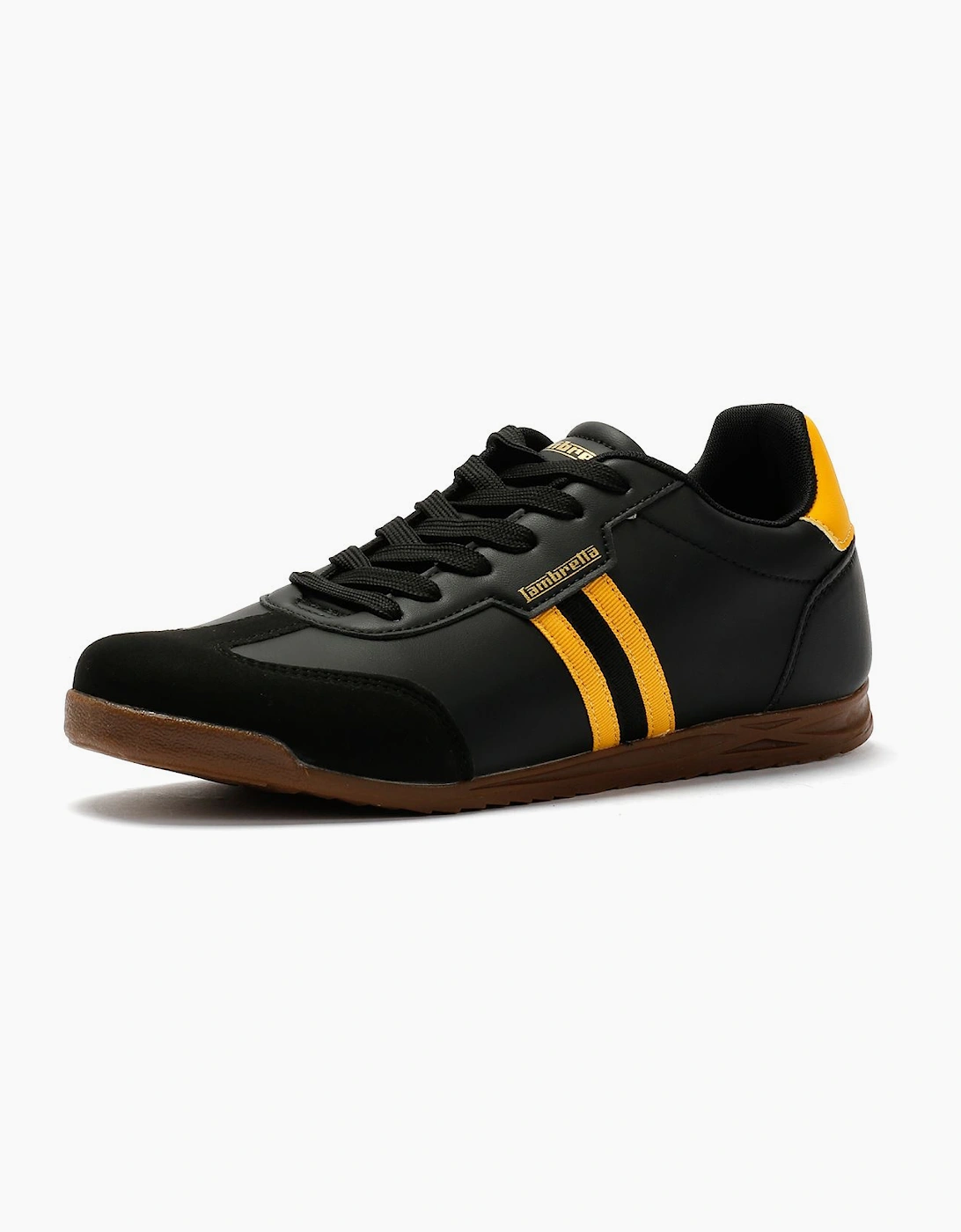 Lambretta Tackle Men's Black/Gold Trainers