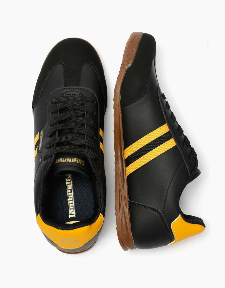 Lambretta Tackle Men's Black/Gold Trainers