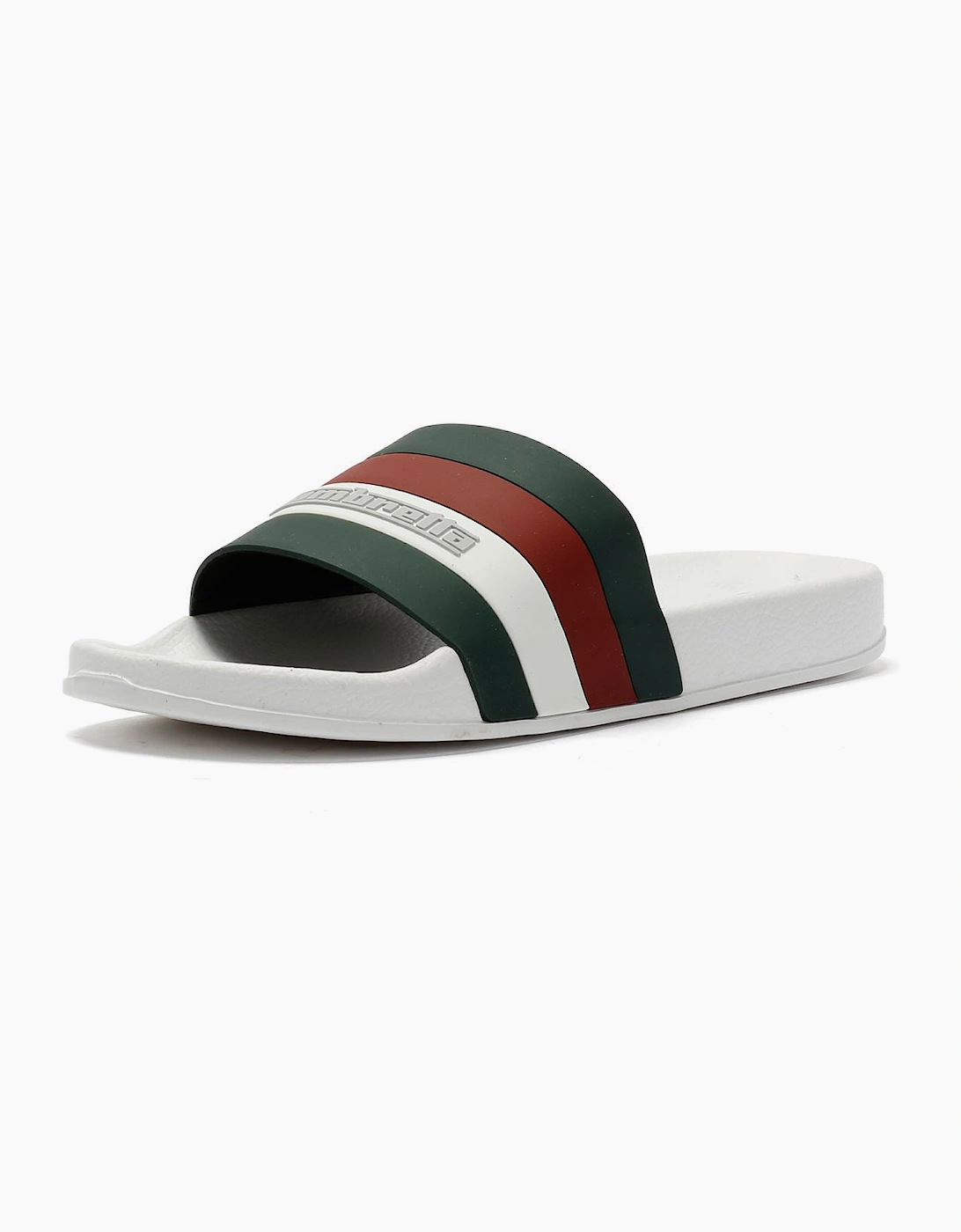 Lambretta Prince Men's White/Green Slides