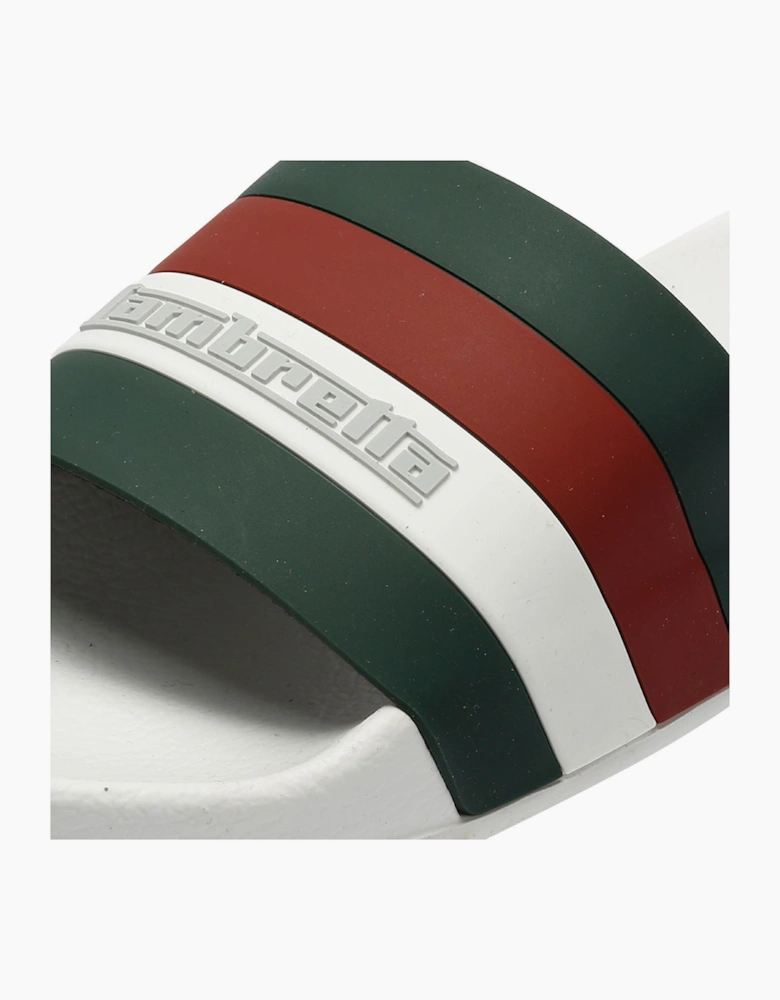 Lambretta Prince Men's White/Green Slides