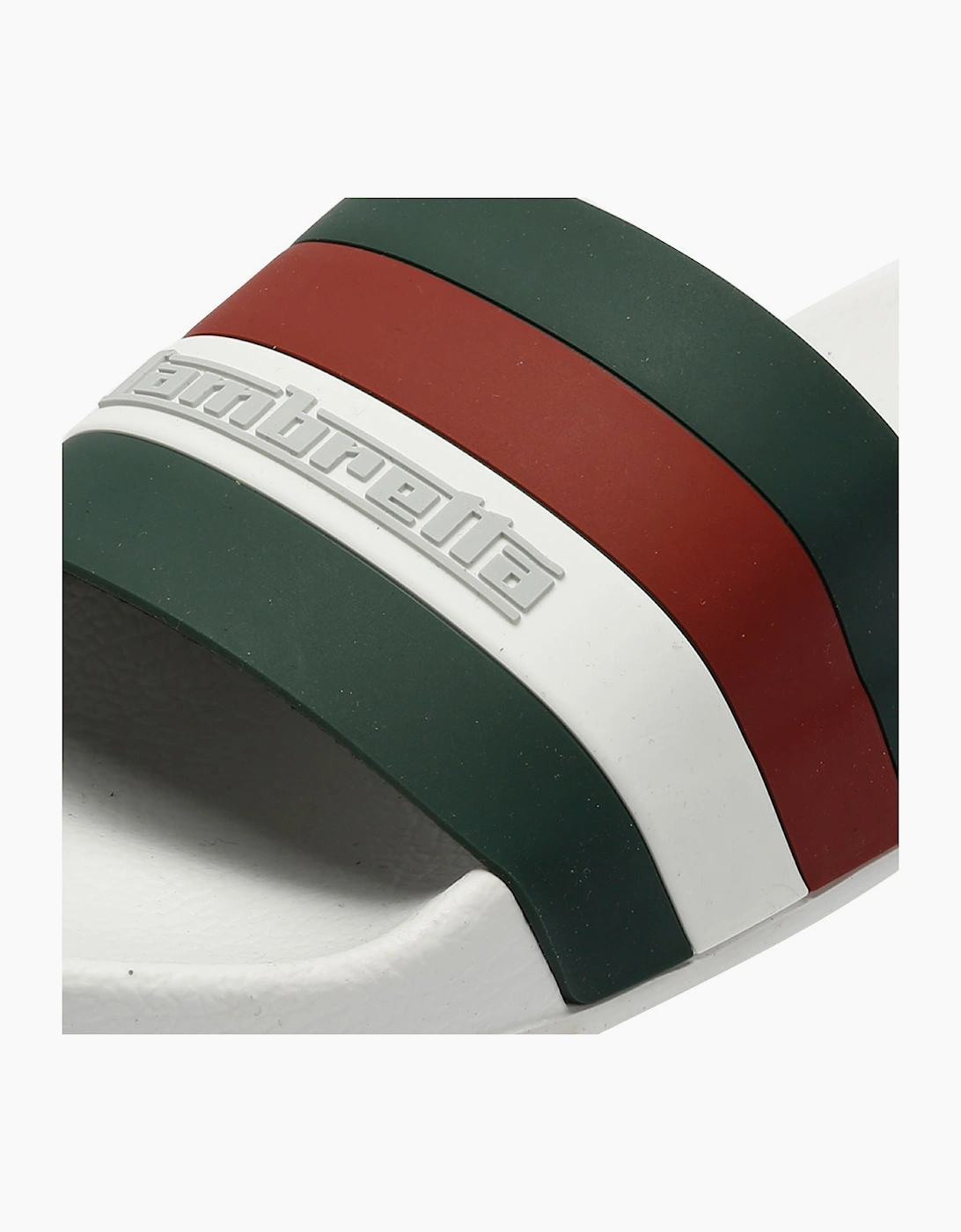 Lambretta Prince Men's White/Green Slides
