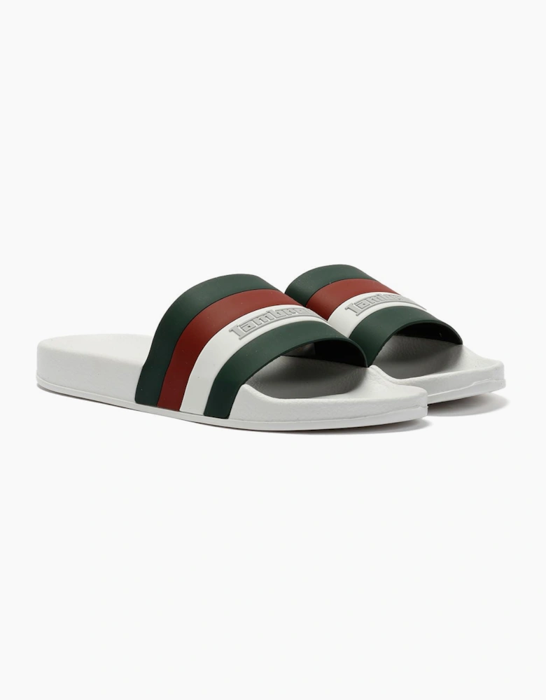 Lambretta Prince Men's White/Green Slides