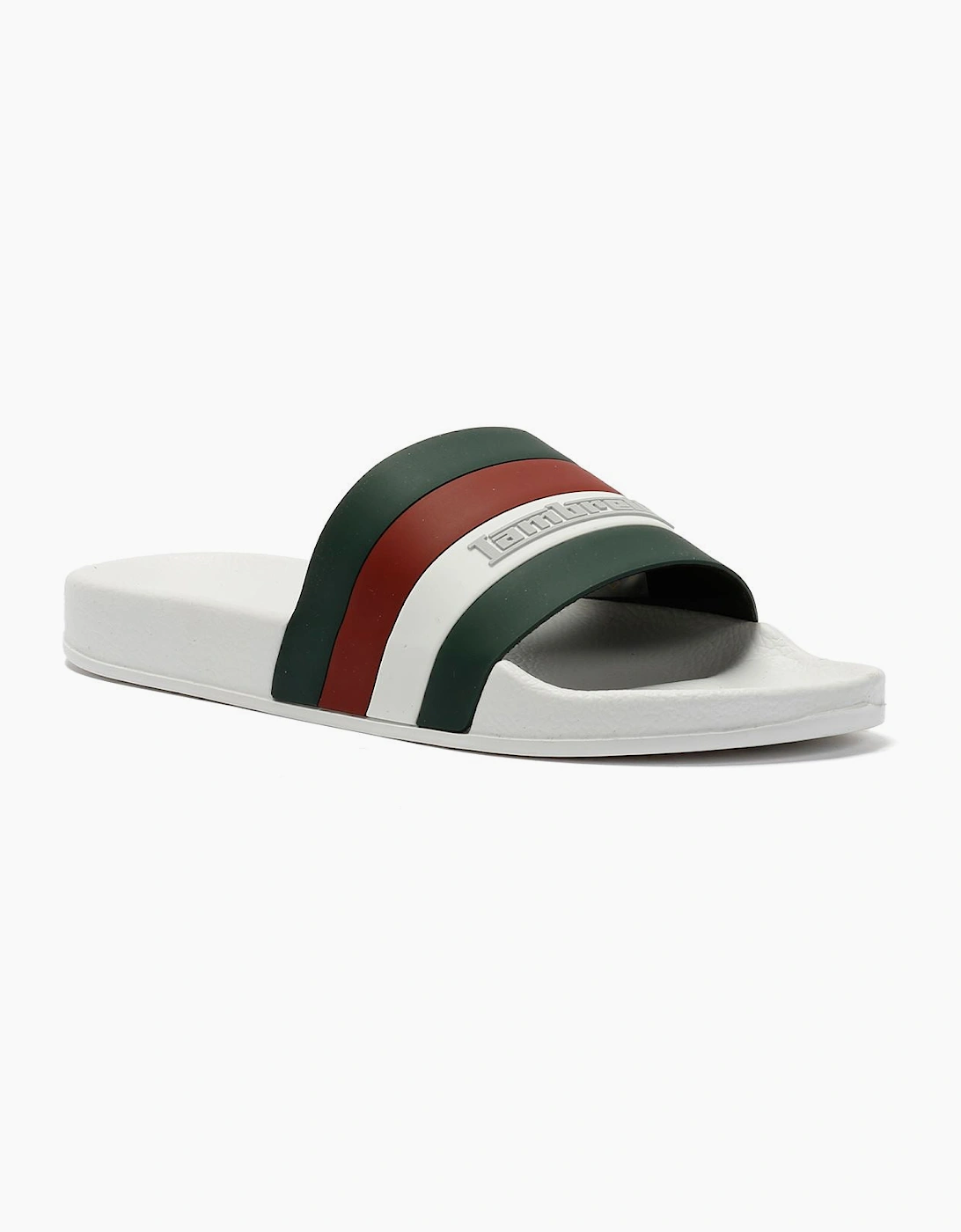 Lambretta Prince Men's White/Green Slides