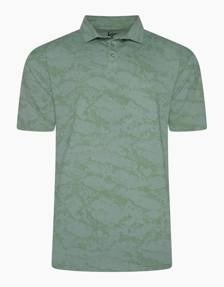 Kam Mens Active Print Big & Tall Short Sleeve Polo Shirt