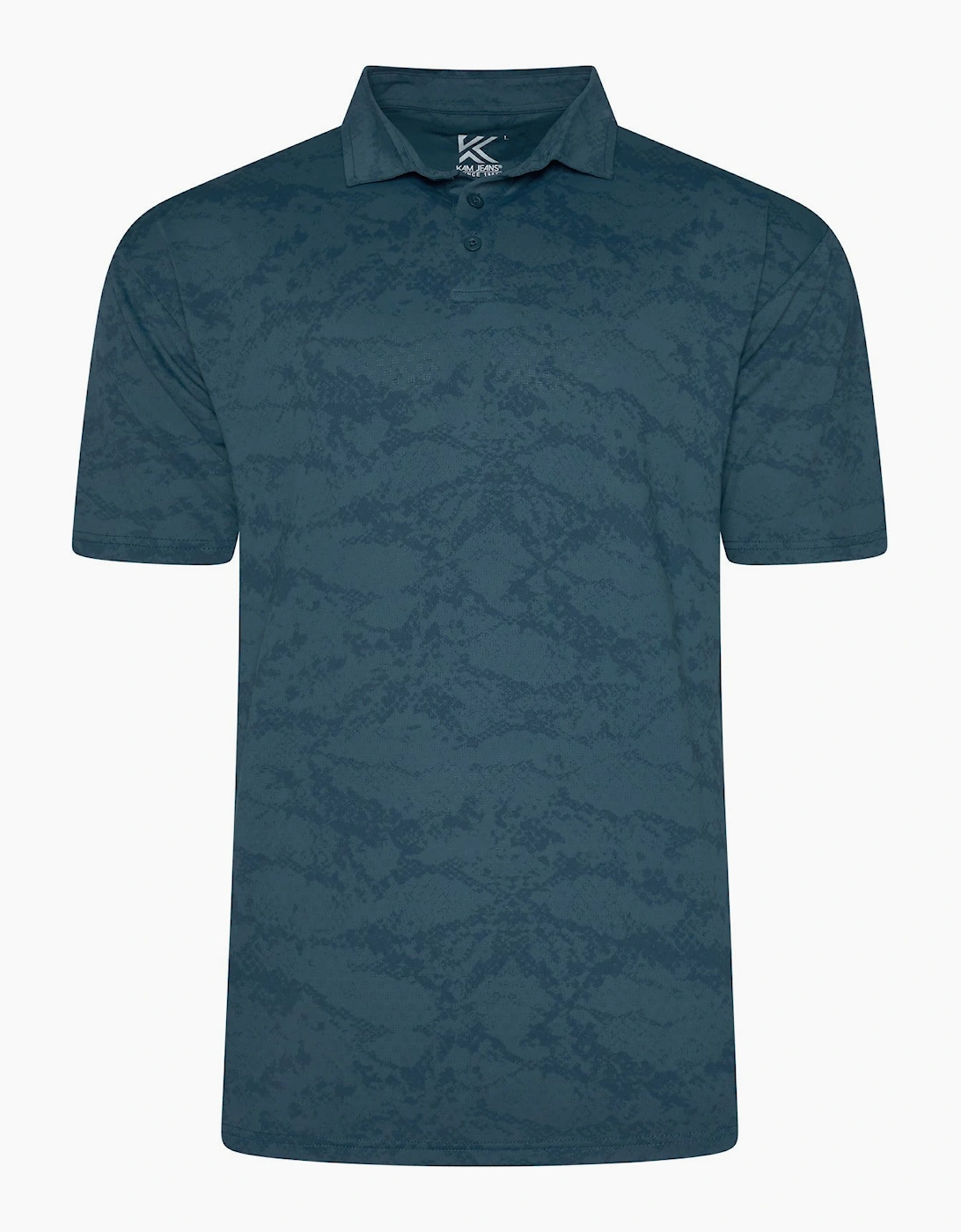 Kam Mens Active Print Big & Tall Short Sleeve Polo Shirt