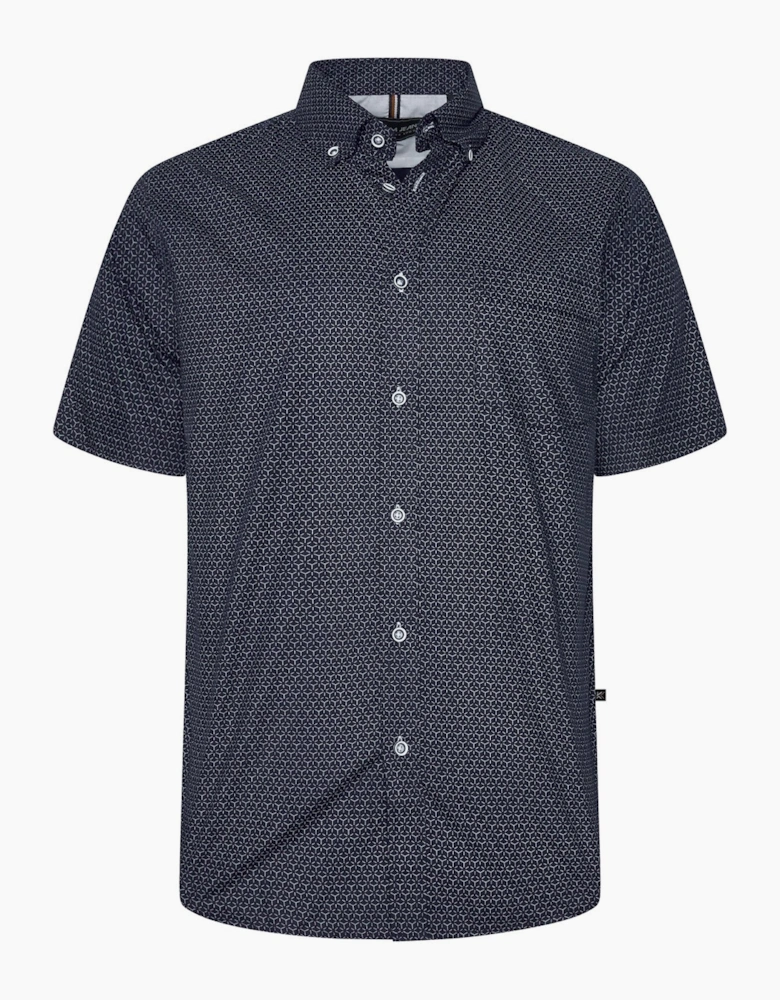 Kam Mens All Over Geo Print Big & Tall Short Sleeve Shirt