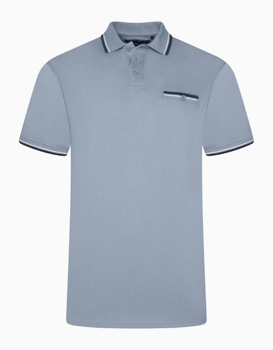 Kam Mens Tipped Collar Big & Tall Short Sleeve Polo Shirt