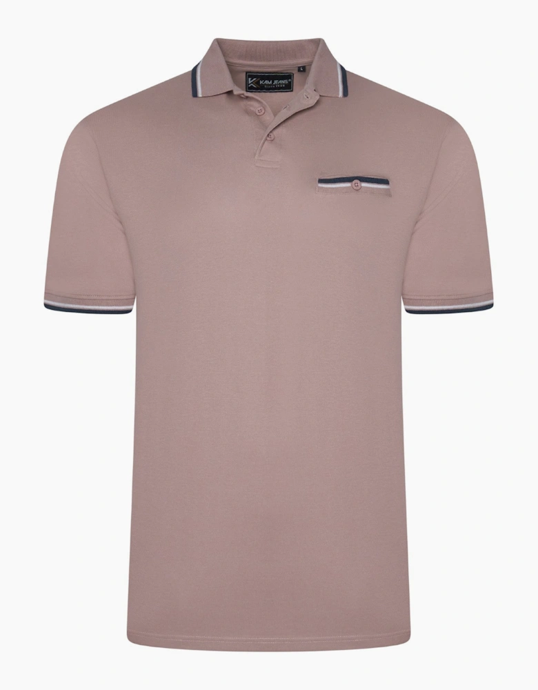 Kam Mens Tipped Collar Big & Tall Short Sleeve Polo Shirt