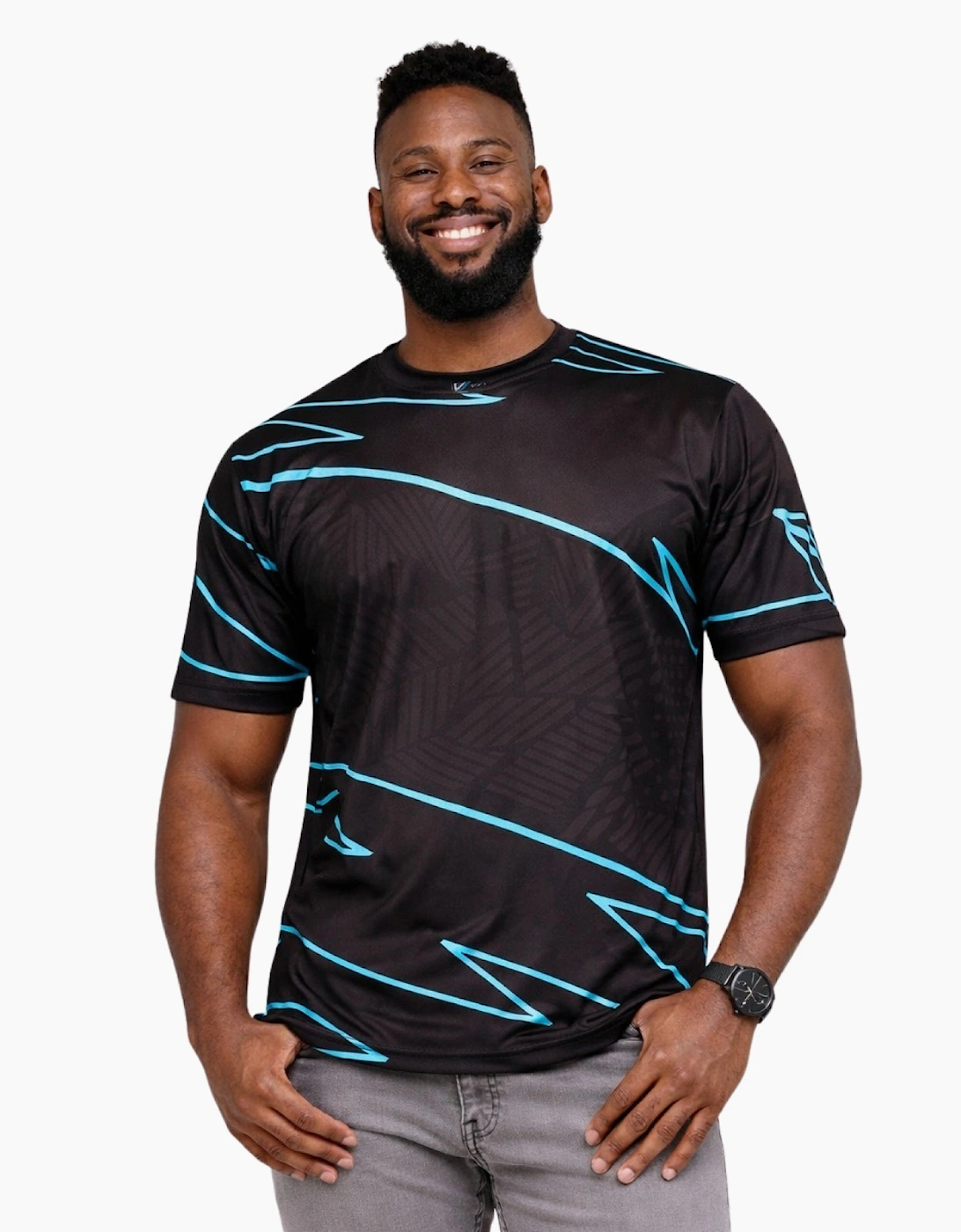 Kam Mens Active Printed Big & Tall Short Sleeve T-Shirt, 2 of 1