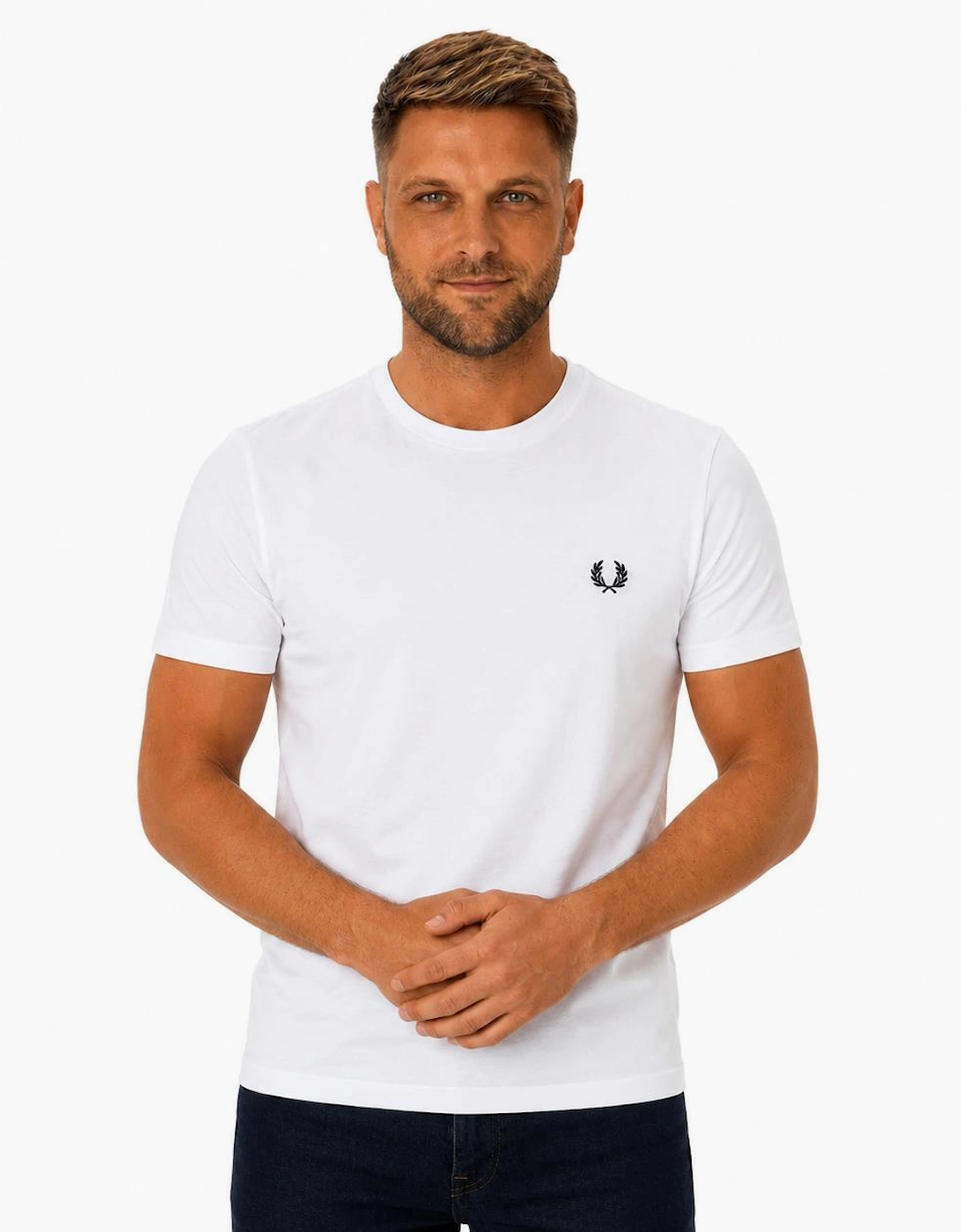 Fred Perry Ringer T-Shirt White