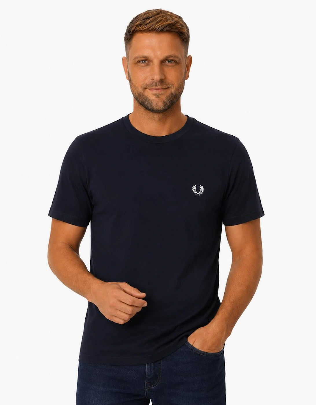 Fred Perry Ringer T-Shirt Navy