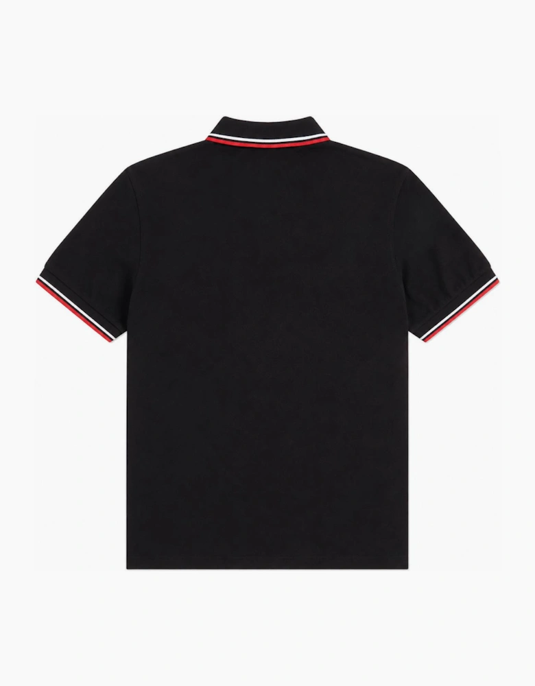 Fred Perry Twin Tipped Polo Shirt Black/Dusky Blue/Strawberry Cream