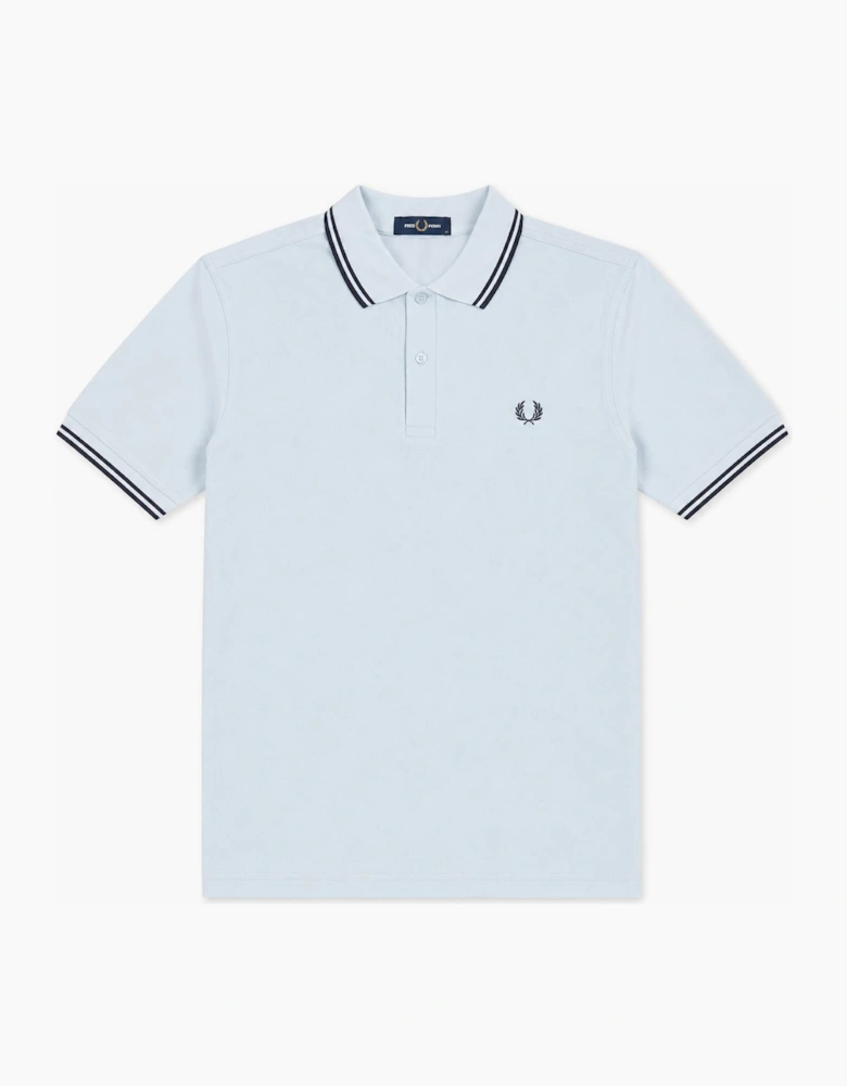Fred Perry Twin Tipped Polo Shirt Light Ice/Anchor Grey/Anchor Grey
