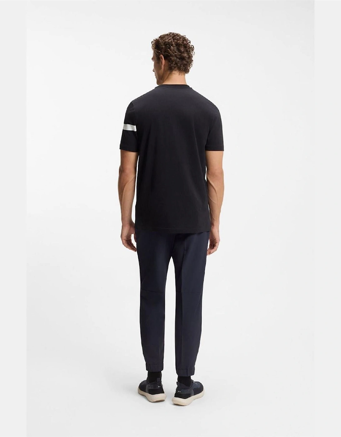 Fit T Shirt with Logo Stripe