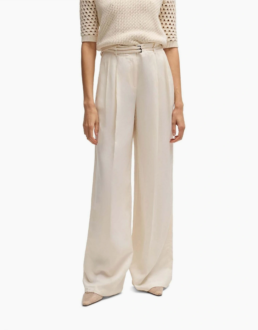 W Relaxed Fit Wide Leg Trousers
