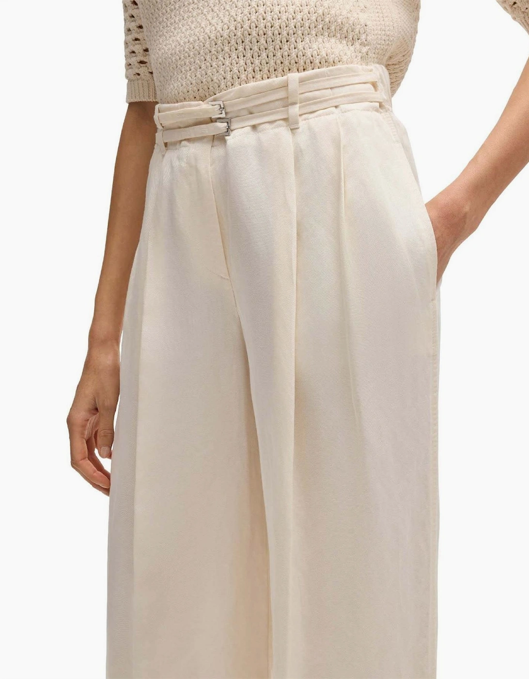 W Relaxed Fit Wide Leg Trousers