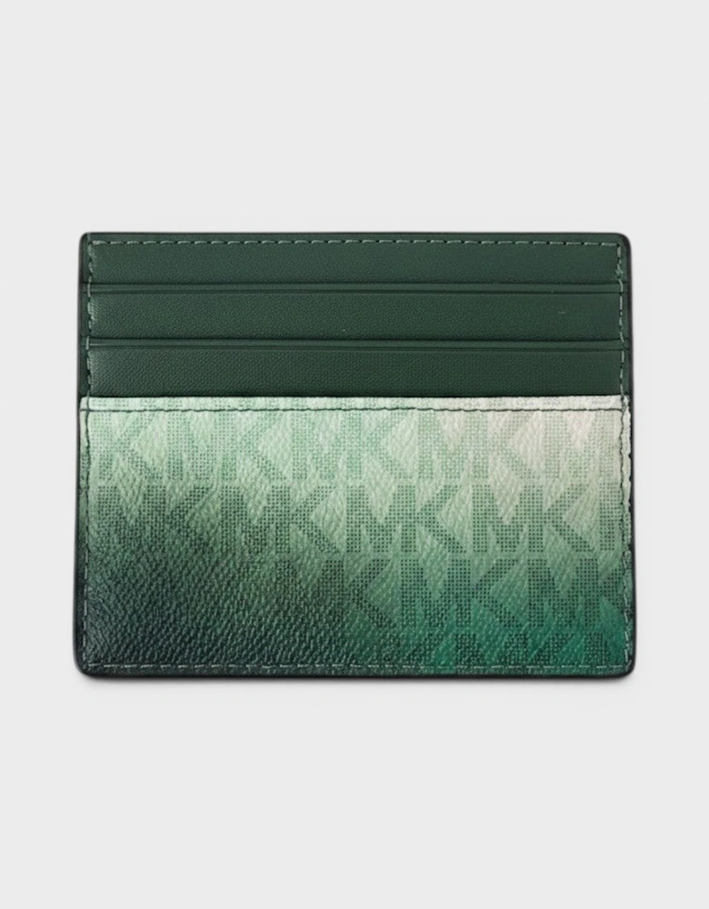 Logo Tall Card Case Cooper Moss Green Multi